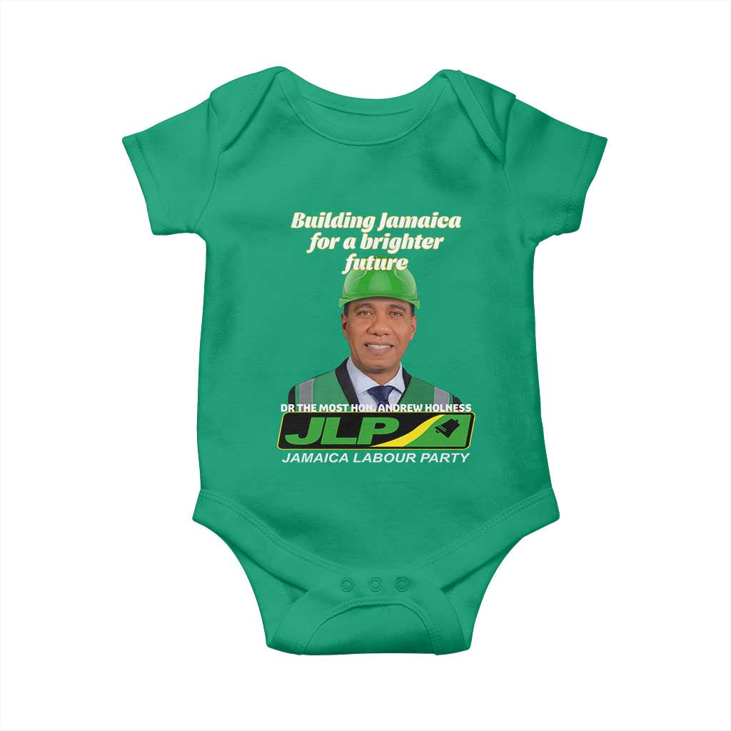 Dr Most Hon Andrew Holness JLP Supporter Baby Onesie Building Jamaica for a Brighter Future Jamaica Labor Party Politics - Wonder Print Shop