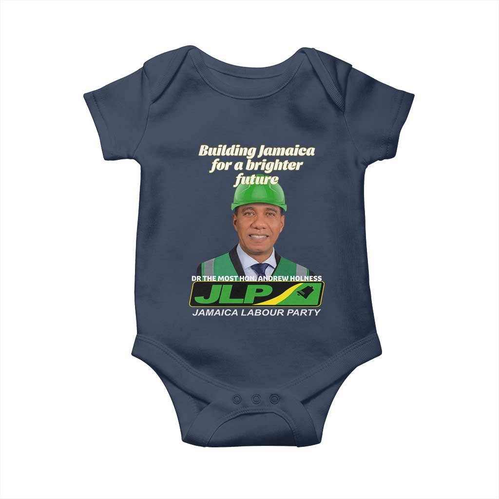 Dr Most Hon Andrew Holness JLP Supporter Baby Onesie Building Jamaica for a Brighter Future Jamaica Labor Party Politics - Wonder Print Shop