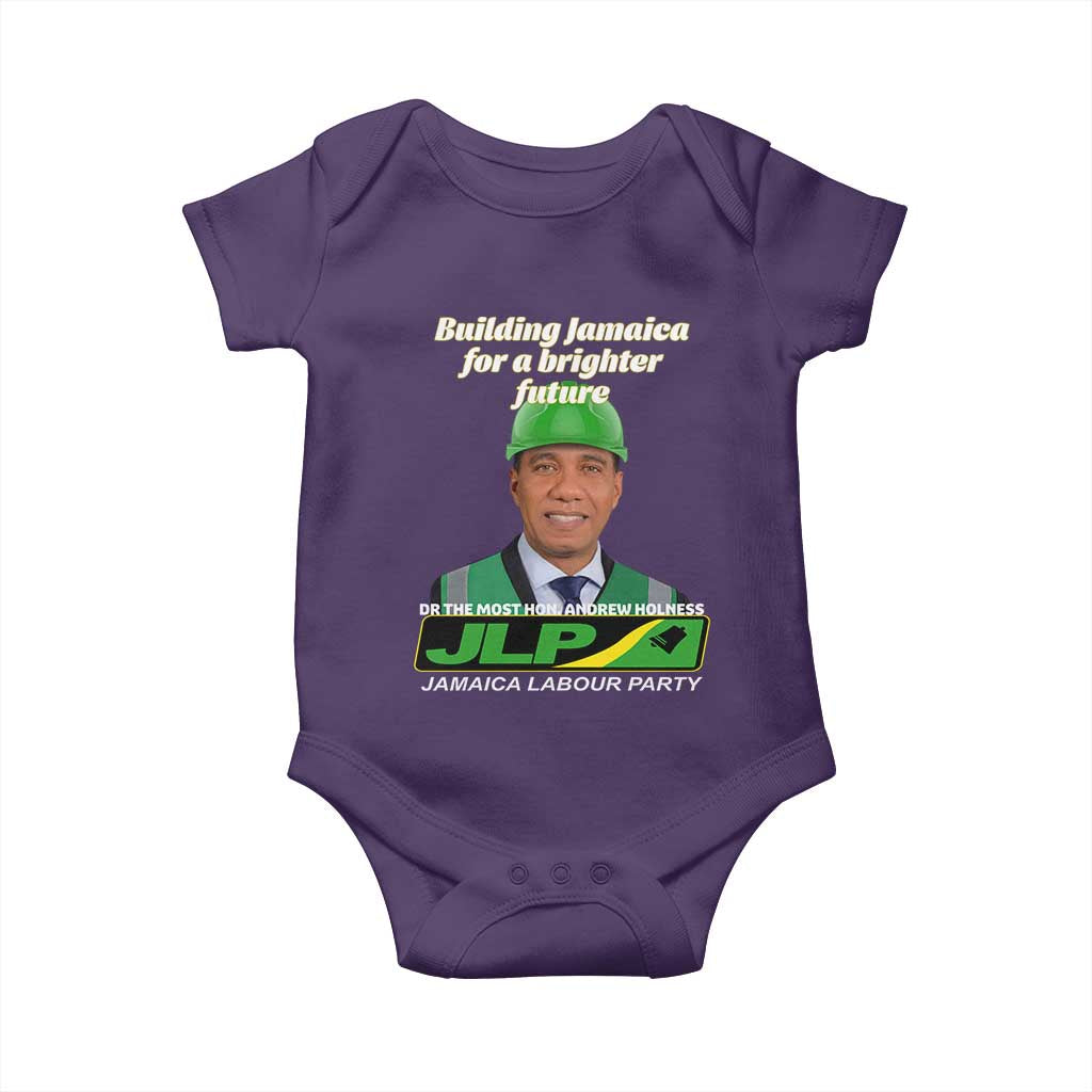 Dr Most Hon Andrew Holness JLP Supporter Baby Onesie Building Jamaica for a Brighter Future Jamaica Labor Party Politics - Wonder Print Shop