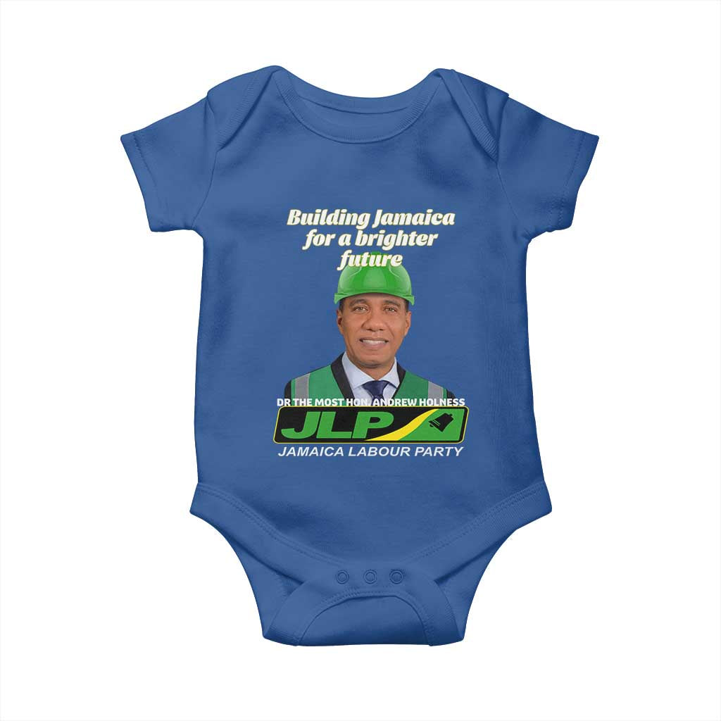 Dr Most Hon Andrew Holness JLP Supporter Baby Onesie Building Jamaica for a Brighter Future Jamaica Labor Party Politics - Wonder Print Shop