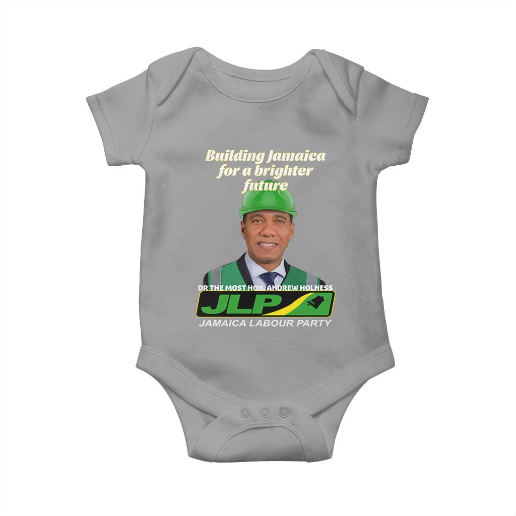 Dr Most Hon Andrew Holness JLP Supporter Baby Onesie Building Jamaica for a Brighter Future Jamaica Labor Party Politics - Wonder Print Shop