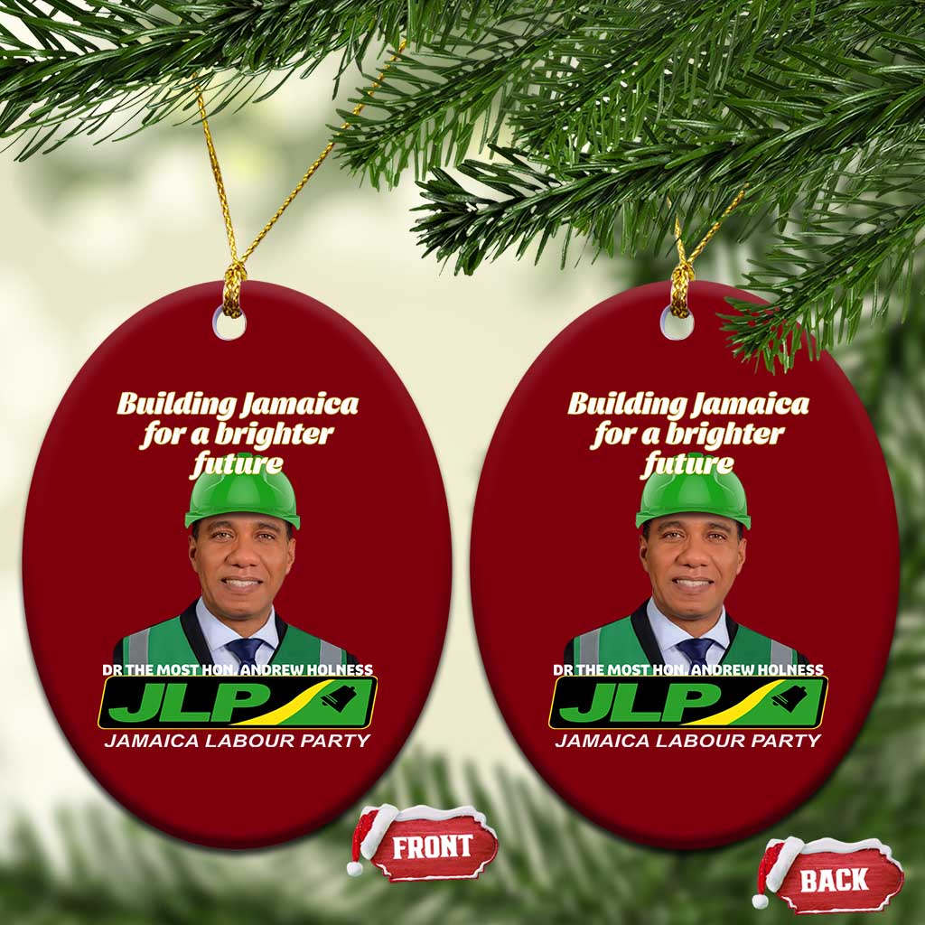 Dr Most Hon Andrew Holness JLP Supporter Ceramic Ornament Building Jamaica for a Brighter Future Jamaica Labor Party Politics - Wonder Print Shop