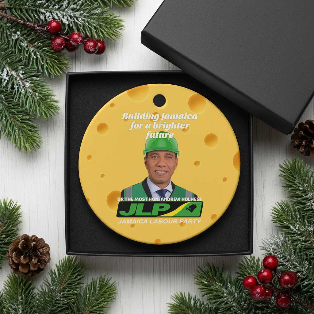 Dr Most Hon Andrew Holness JLP Supporter Ceramic Ornament Building Jamaica for a Brighter Future Jamaica Labor Party Politics - Wonder Print Shop