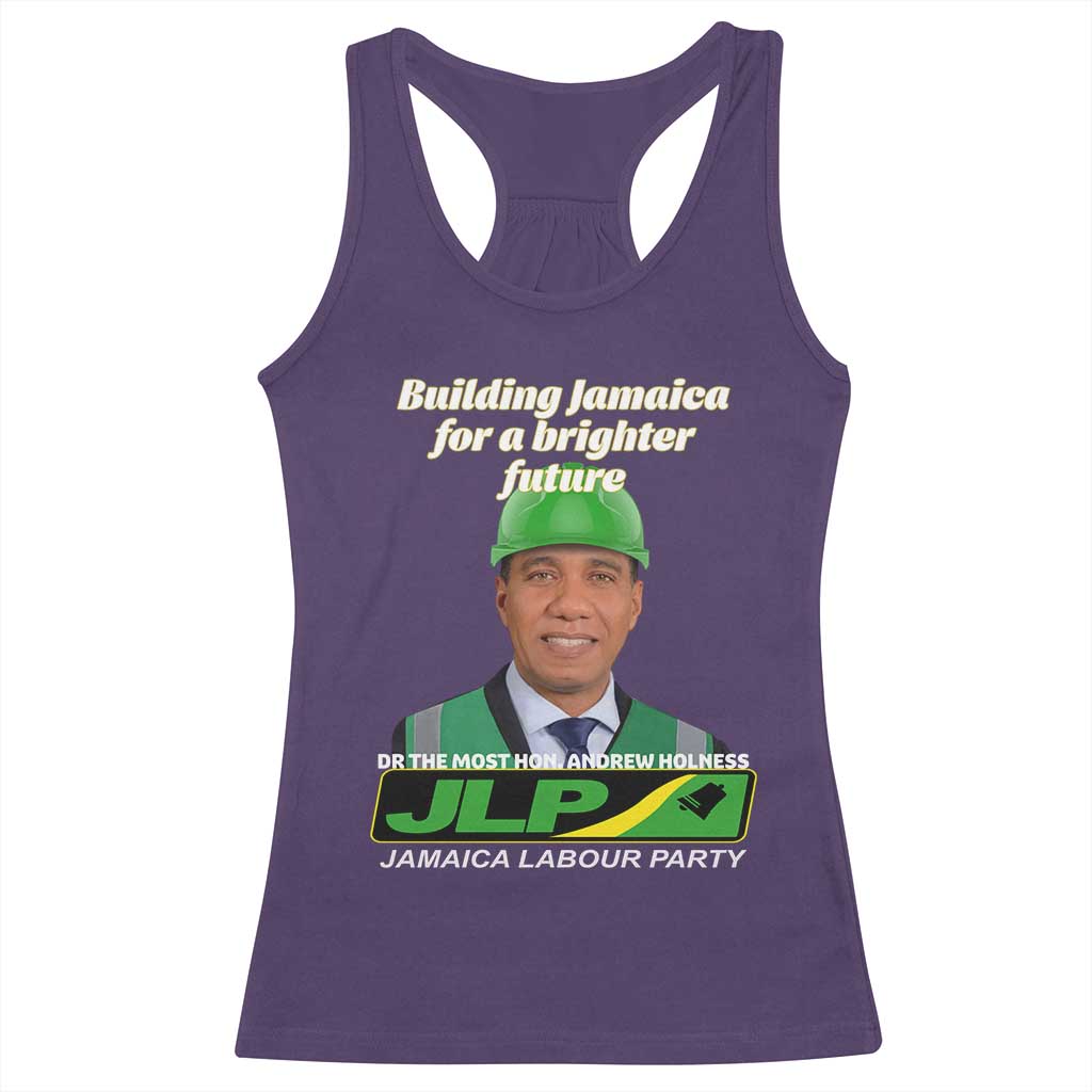 Dr Most Hon Andrew Holness JLP Supporter Racerback Tank Top Building Jamaica for a Brighter Future Jamaica Labor Party Politics - Wonder Print Shop