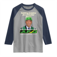 Dr Most Hon Andrew Holness JLP Supporter Raglan Shirt Building Jamaica for a Brighter Future Jamaica Labor Party Politics - Wonder Print Shop