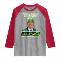 Dr Most Hon Andrew Holness JLP Supporter Raglan Shirt Building Jamaica for a Brighter Future Jamaica Labor Party Politics - Wonder Print Shop