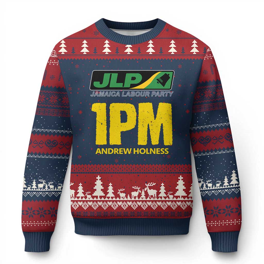 1PM Andrew Holness Ugly Christmas Sweater Support JLP Jamaica Labour Party - Wonder Print Shop