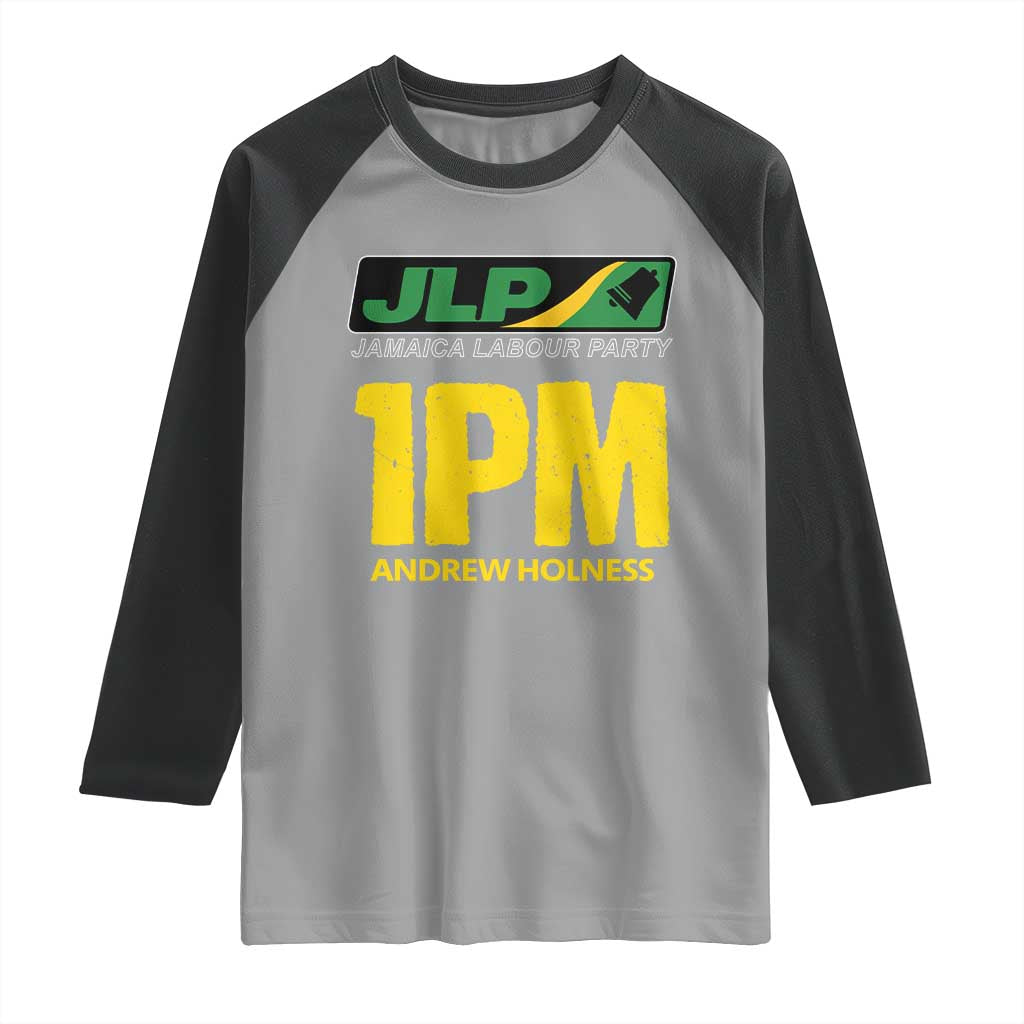 1PM Andrew Holness Raglan Shirt Support JLP Jamaica Labour Party - Wonder Print Shop
