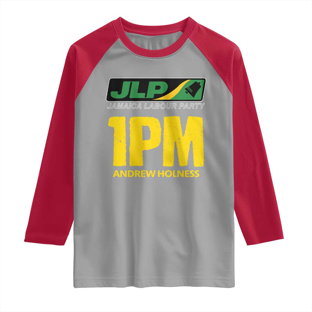 1PM Andrew Holness Raglan Shirt Support JLP Jamaica Labour Party - Wonder Print Shop