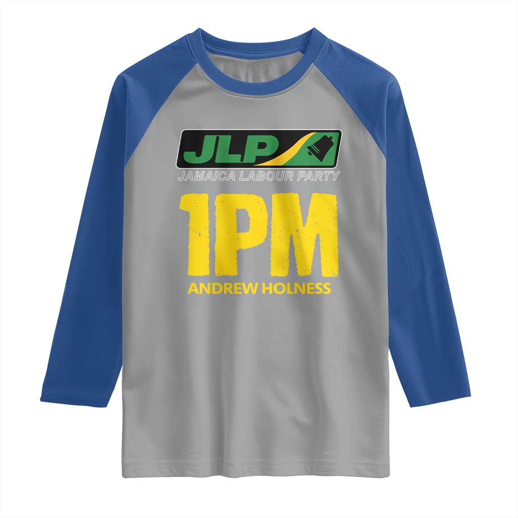 1PM Andrew Holness Raglan Shirt Support JLP Jamaica Labour Party - Wonder Print Shop