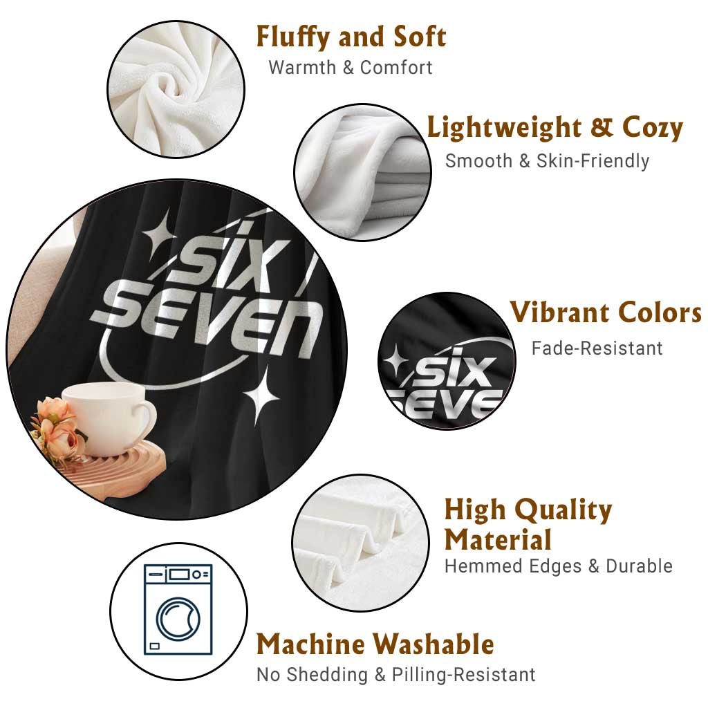 Funny Six Seven Throw Blanket Cool 67 Meme Y2K Gen Alpha Slang - Wonder Print Shop