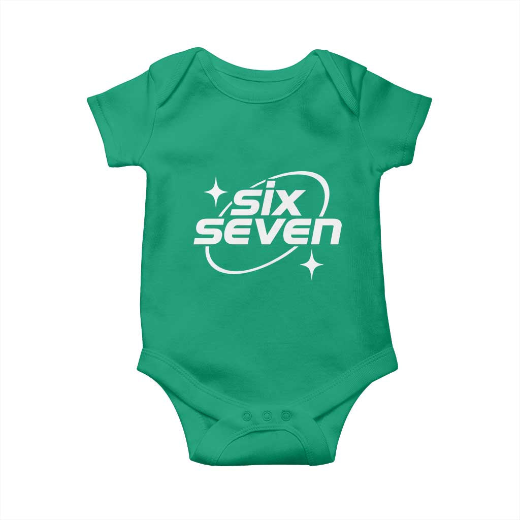 Funny Six Seven Baby Onesie Cool 67 Meme Y2K Gen Alpha Slang - Wonder Print Shop