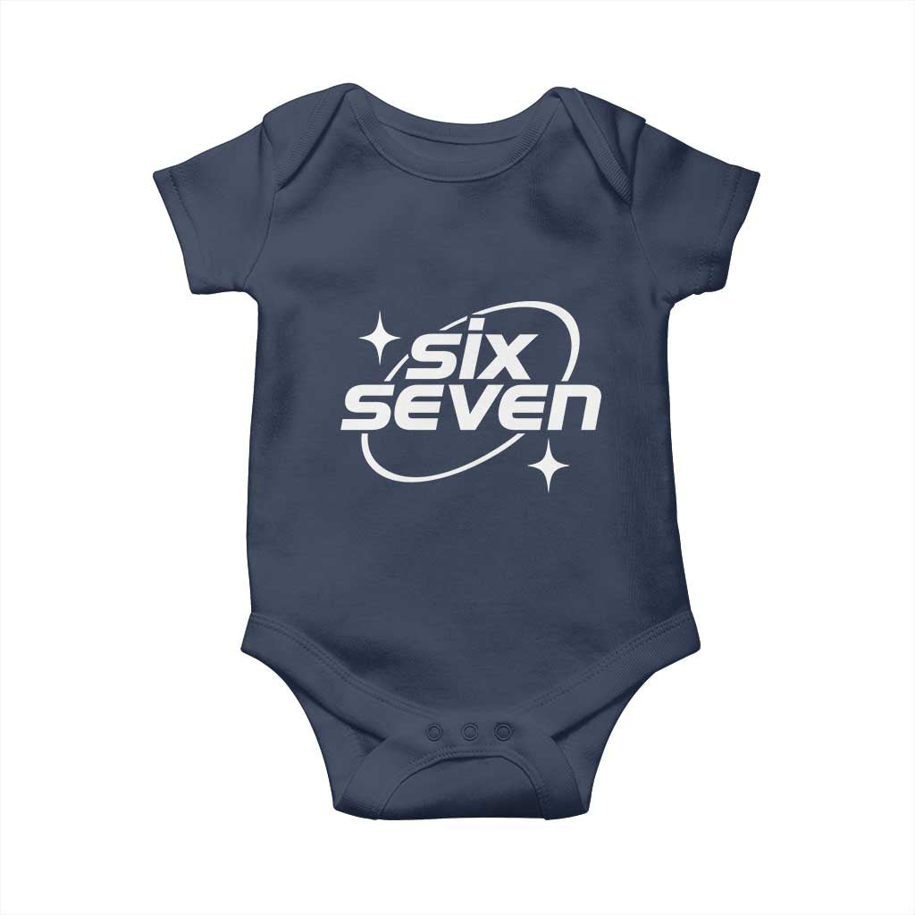 Funny Six Seven Baby Onesie Cool 67 Meme Y2K Gen Alpha Slang - Wonder Print Shop