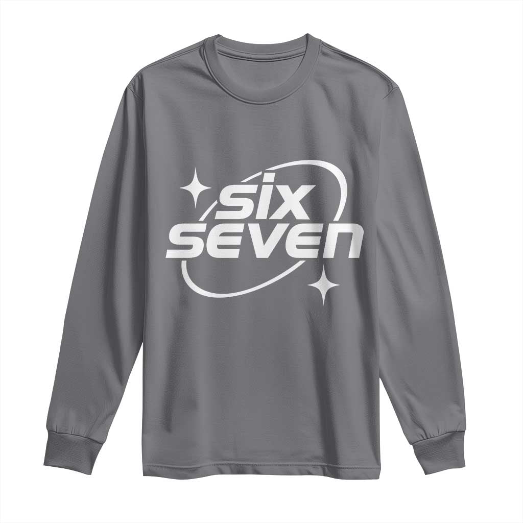 Funny Six Seven Long Sleeve Shirt Cool 67 Meme Y2K Gen Alpha Slang - Wonder Print Shop