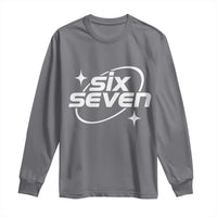Funny Six Seven Long Sleeve Shirt Cool 67 Meme Y2K Gen Alpha Slang - Wonder Print Shop