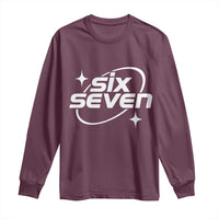 Funny Six Seven Long Sleeve Shirt Cool 67 Meme Y2K Gen Alpha Slang - Wonder Print Shop