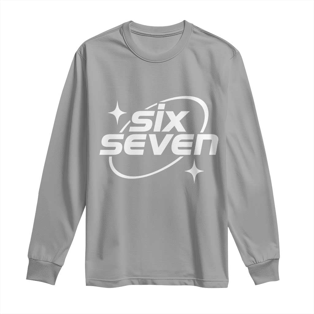 Funny Six Seven Long Sleeve Shirt Cool 67 Meme Y2K Gen Alpha Slang - Wonder Print Shop