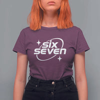 Funny Six Seven T Shirt For Women Cool 67 Meme Y2K Gen Alpha Slang - Wonder Print Shop