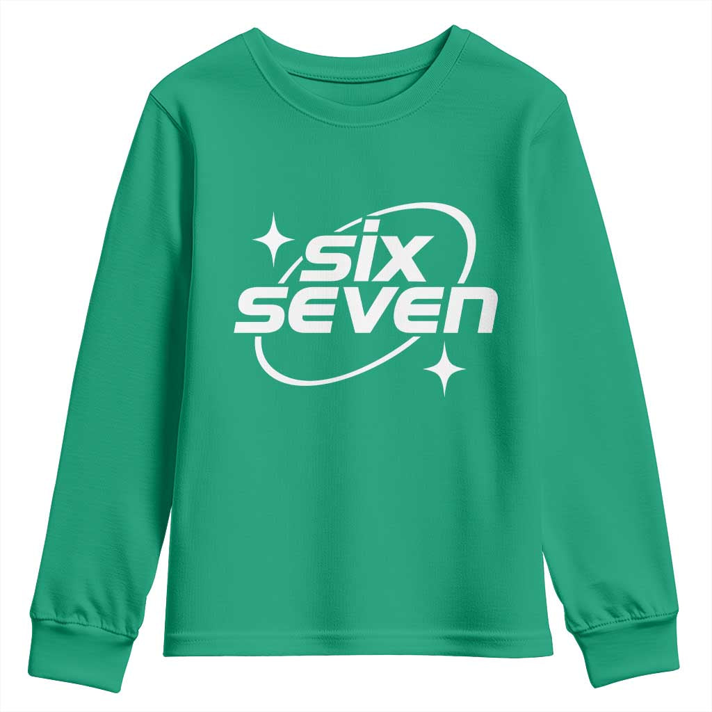 Funny Six Seven Youth Sweatshirt Cool 67 Meme Y2K Gen Alpha Slang - Wonder Print Shop