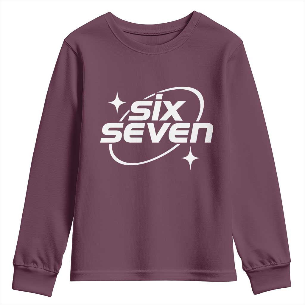 Funny Six Seven Youth Sweatshirt Cool 67 Meme Y2K Gen Alpha Slang - Wonder Print Shop