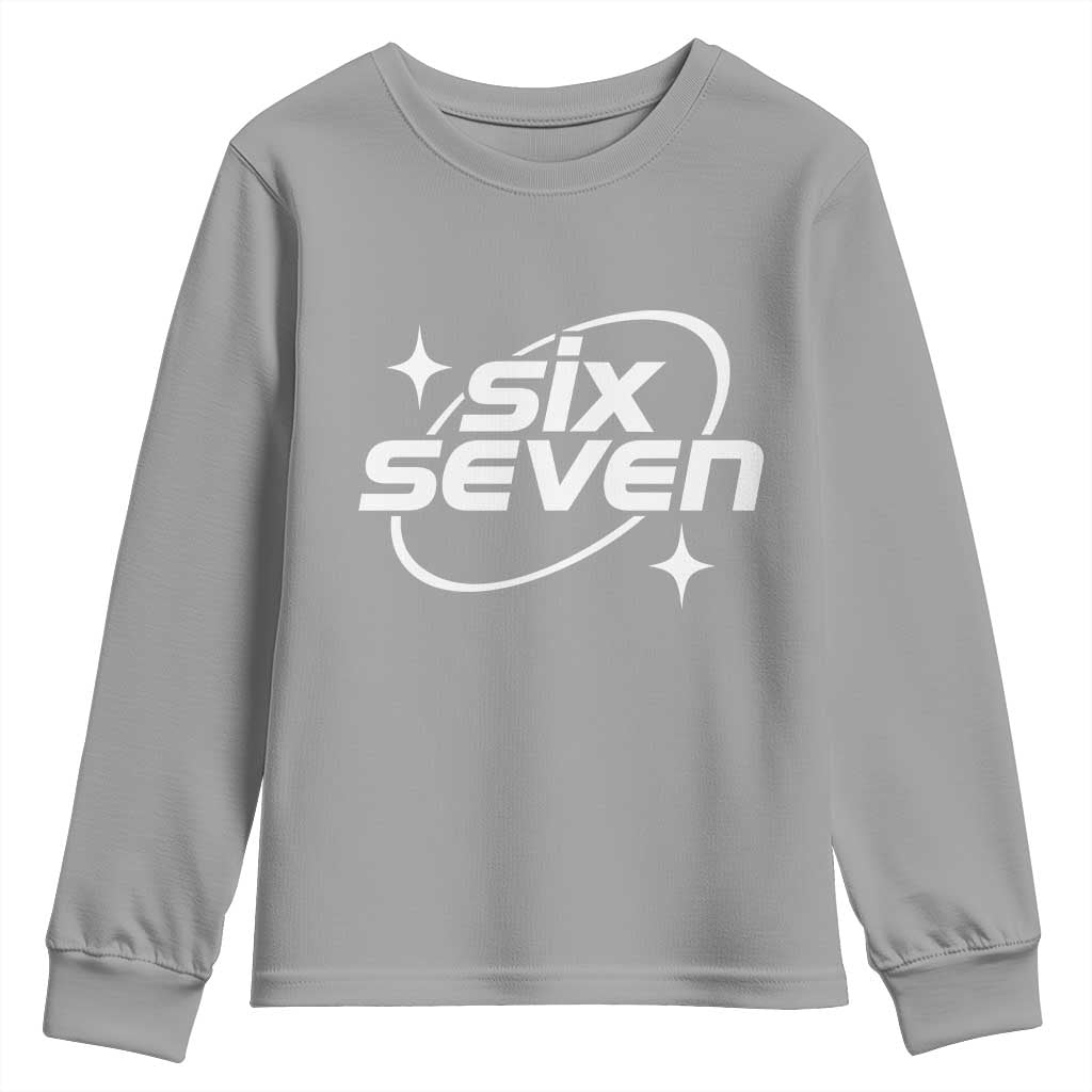 Funny Six Seven Youth Sweatshirt Cool 67 Meme Y2K Gen Alpha Slang - Wonder Print Shop