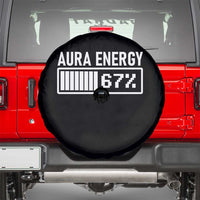Funny Aura Energy at 67 Spare Tire Cover Six Seven Viral Meme 6 7 Gen Alpha Slang - Wonder Print Shop
