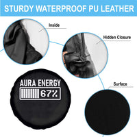 Funny Aura Energy at 67 Spare Tire Cover Six Seven Viral Meme 6 7 Gen Alpha Slang - Wonder Print Shop