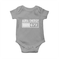 Funny Aura Energy at 67 Baby Onesie Six Seven Viral Meme 6 7 Gen Alpha Slang - Wonder Print Shop