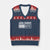 Funny Aura Energy at 67 V-Neck Knit Sweater Vest Six Seven Viral Meme 6 7 Gen Alpha Slang - Wonder Print Shop