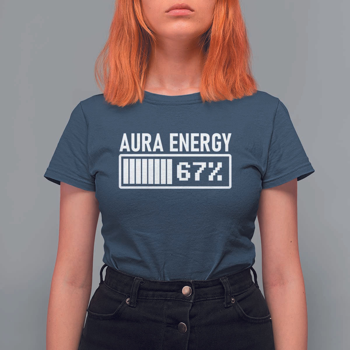 Funny Aura Energy at 67 T Shirt For Women Six Seven Viral Meme 6 7 Gen Alpha Slang - Wonder Print Shop