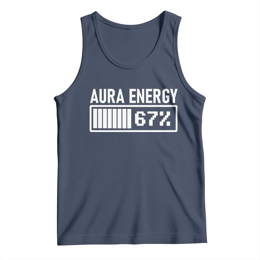 Funny Aura Energy at 67 Tank Top Six Seven Viral Meme 6 7 Gen Alpha Slang - Wonder Print Shop