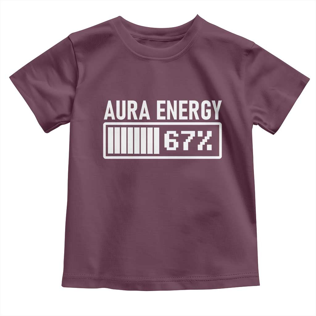 Funny Aura Energy at 67 Toddler T Shirt Six Seven Viral Meme 6 7 Gen Alpha Slang - Wonder Print Shop