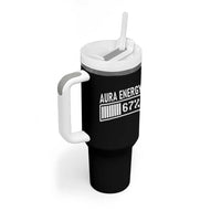 Funny Aura Energy at 67 Tumbler With Handle Six Seven Viral Meme 6 7 Gen Alpha Slang - Wonder Print Shop