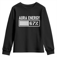 Funny Aura Energy at 67 Youth Sweatshirt Six Seven Viral Meme 6 7 Gen Alpha Slang - Wonder Print Shop