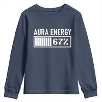 Funny Aura Energy at 67 Youth Sweatshirt Six Seven Viral Meme 6 7 Gen Alpha Slang - Wonder Print Shop