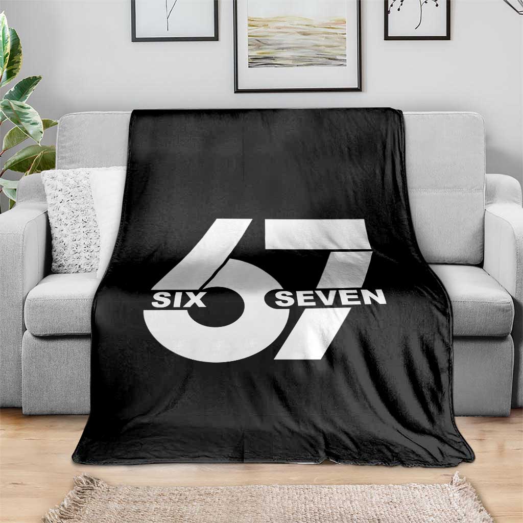 Funny Six Seven 67 Meme Throw Blanket Bold Graphic - Wonder Print Shop