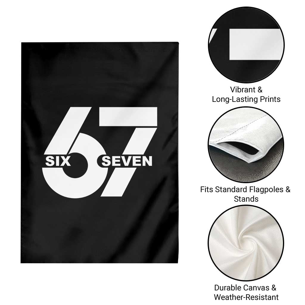 Funny Six Seven 67 Meme Garden Flag Bold Graphic - Wonder Print Shop