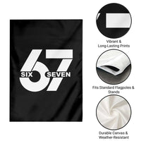Funny Six Seven 67 Meme Garden Flag Bold Graphic - Wonder Print Shop