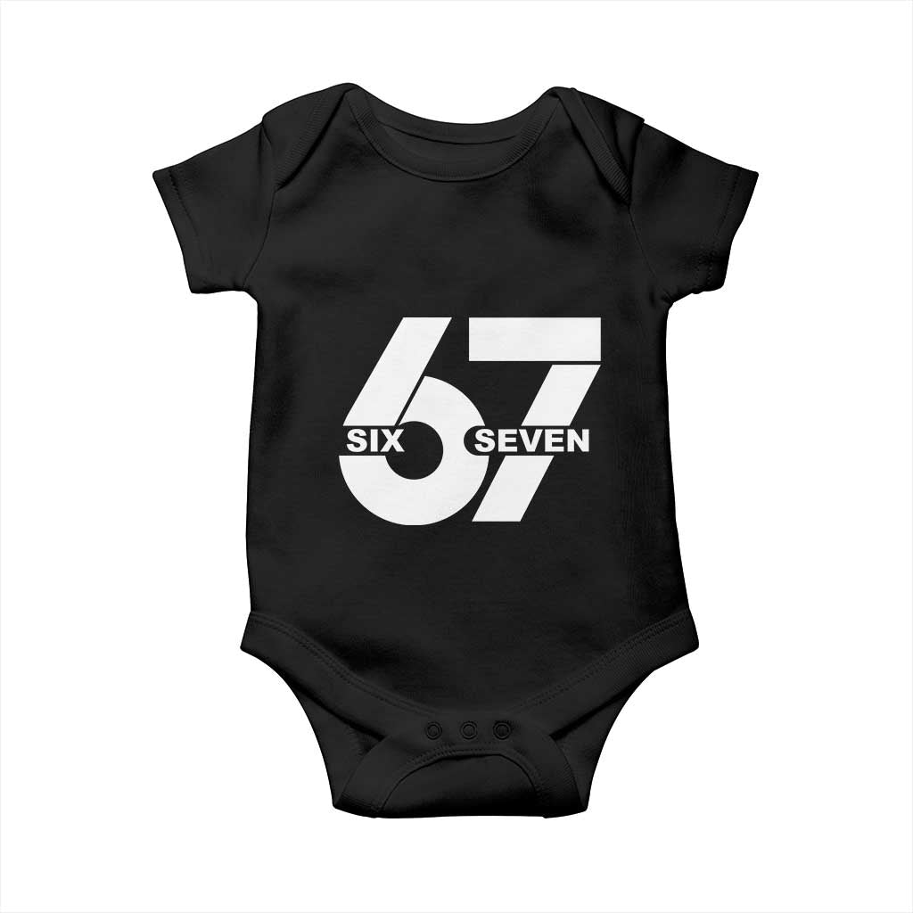 Funny Six Seven 67 Meme Baby Onesie Bold Graphic - Wonder Print Shop