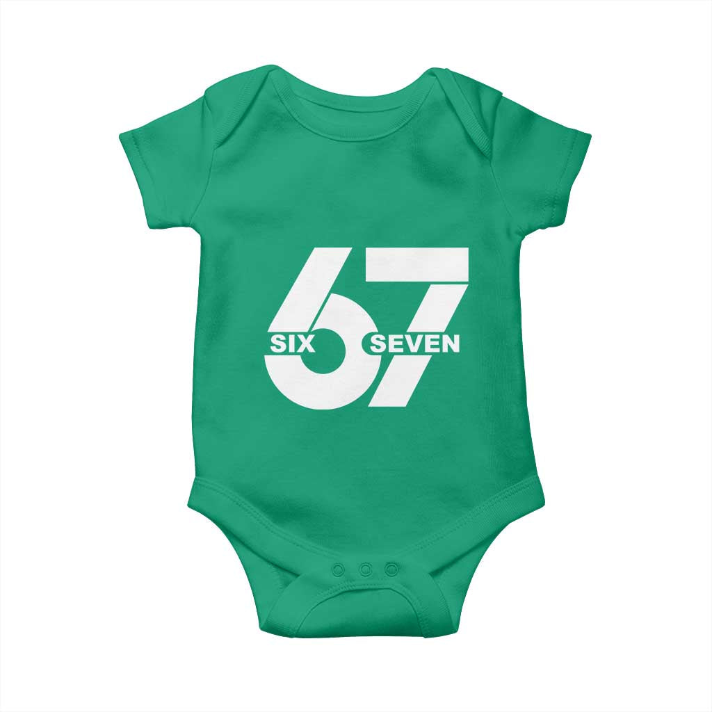 Funny Six Seven 67 Meme Baby Onesie Bold Graphic - Wonder Print Shop