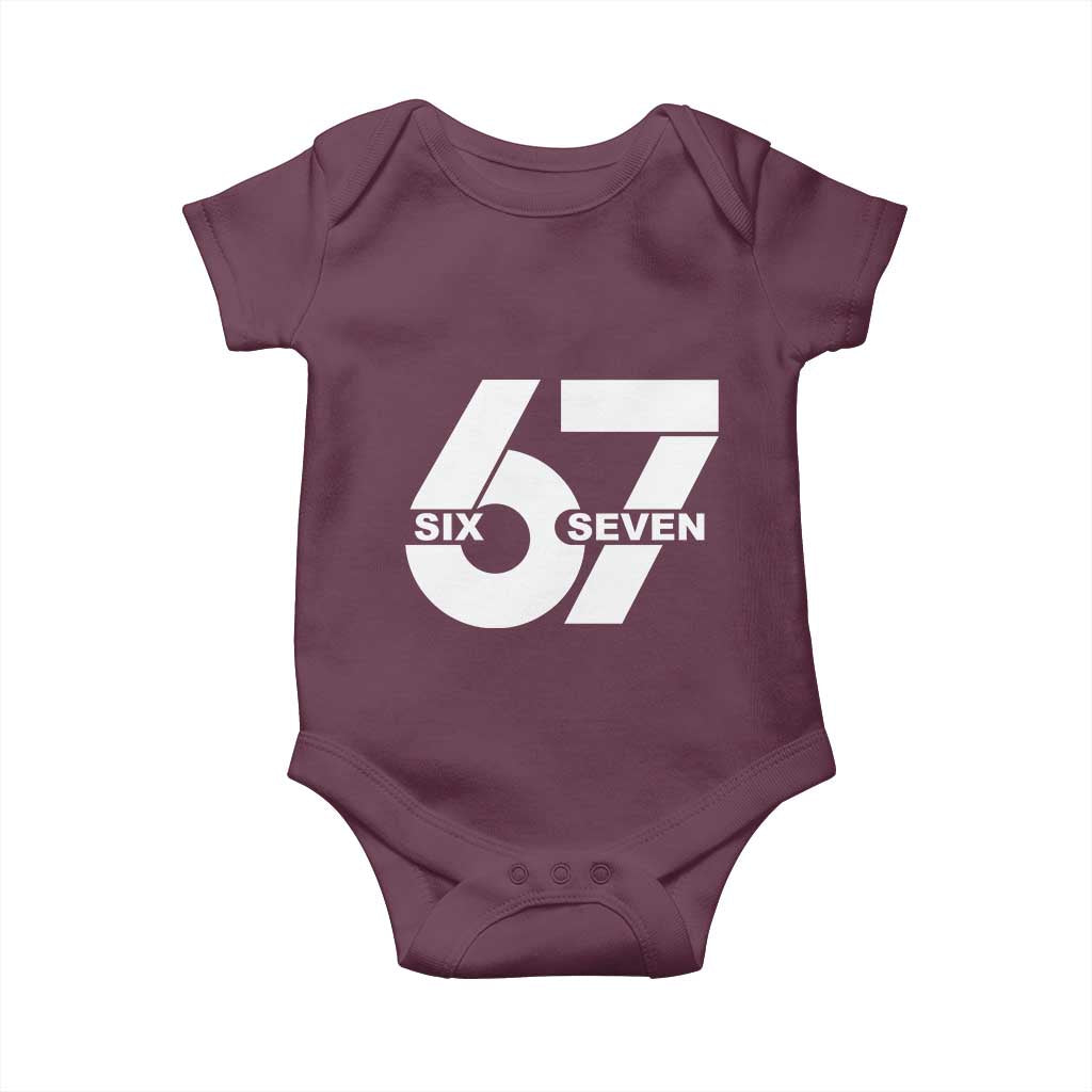 Funny Six Seven 67 Meme Baby Onesie Bold Graphic - Wonder Print Shop