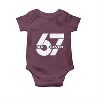 Funny Six Seven 67 Meme Baby Onesie Bold Graphic - Wonder Print Shop