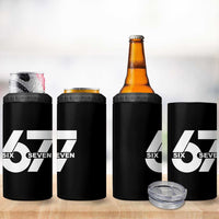 Funny Six Seven 67 Meme 4 in 1 Can Cooler Tumbler Bold Graphic - Wonder Print Shop