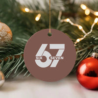 Funny Six Seven 67 Meme Ceramic Ornament Bold Graphic - Wonder Print Shop