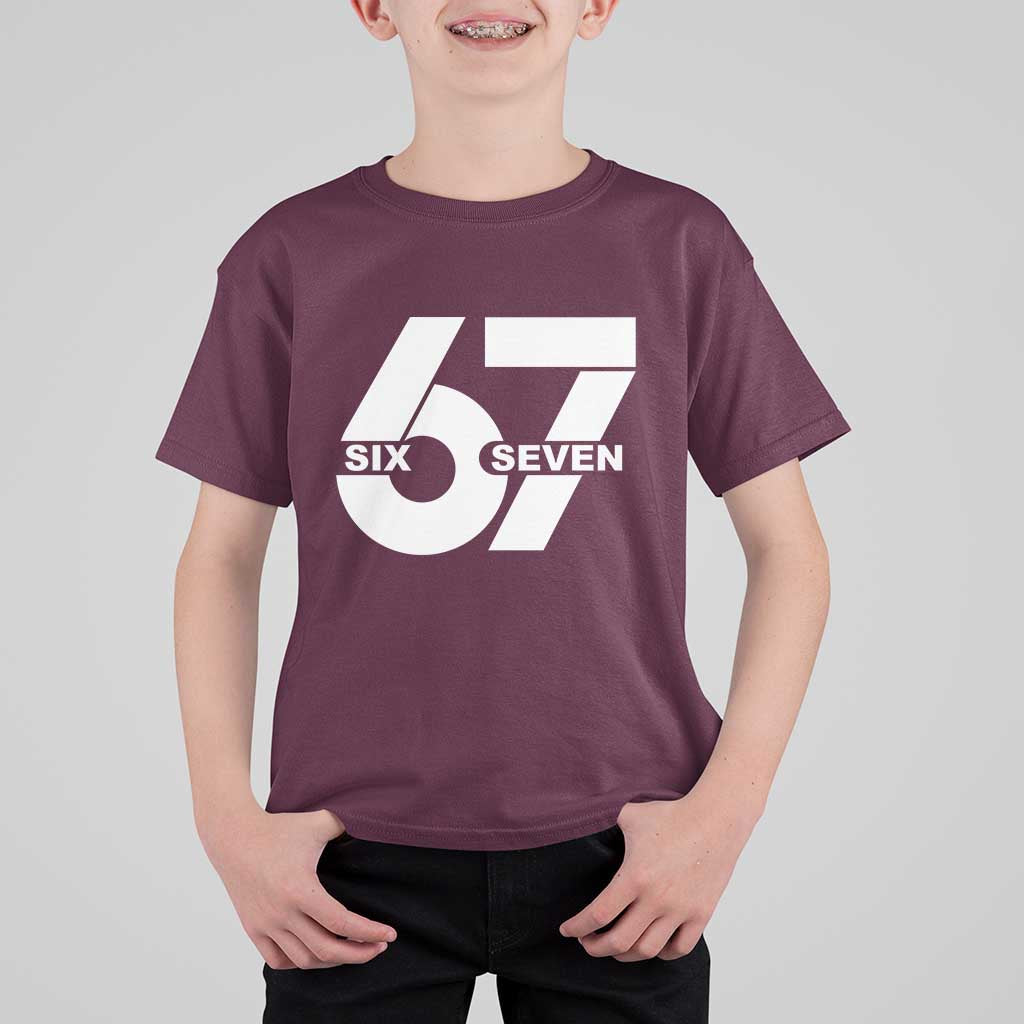 Funny Six Seven 67 Meme T Shirt For Kid Bold Graphic - Wonder Print Shop