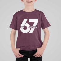 Funny Six Seven 67 Meme T Shirt For Kid Bold Graphic - Wonder Print Shop