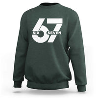 Funny Six Seven 67 Meme Sweatshirt Bold Graphic - Wonder Print Shop