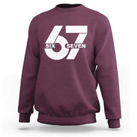 Funny Six Seven 67 Meme Sweatshirt Bold Graphic - Wonder Print Shop