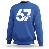 Funny Six Seven 67 Meme Sweatshirt Bold Graphic - Wonder Print Shop