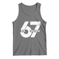 Funny Six Seven 67 Meme Tank Top Bold Graphic - Wonder Print Shop